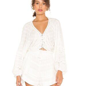 Free People Paloma Short Set in Ivory